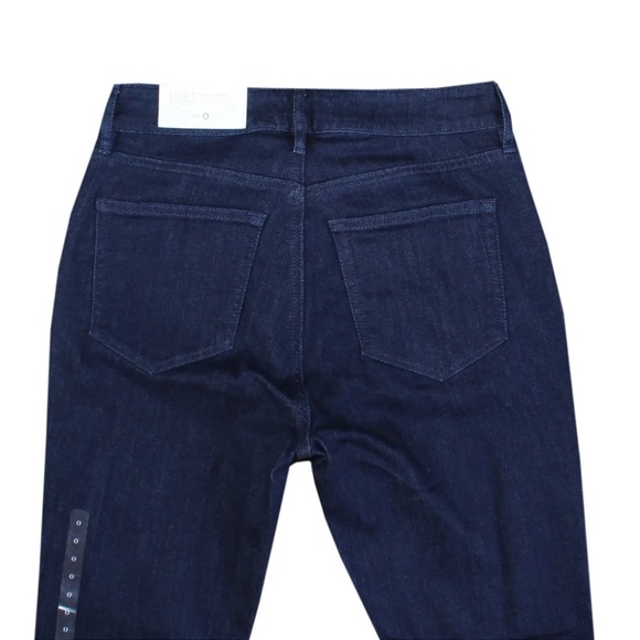 NWT Women's LOFT Outlet 'Curvy Skinny' Dark Blue Denim Button-Fly Jeans Size 0 - Picture 4 of 4